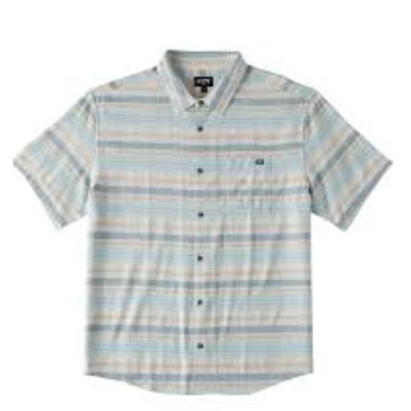 Billabong All Day Stripe Short Sleeve Woven Shirt Size XL - Picture 1 of 4
